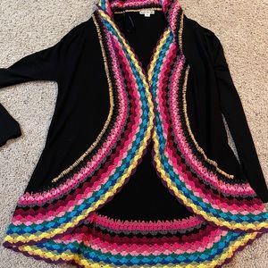 Crochet-trimmed gorgeous cardigan